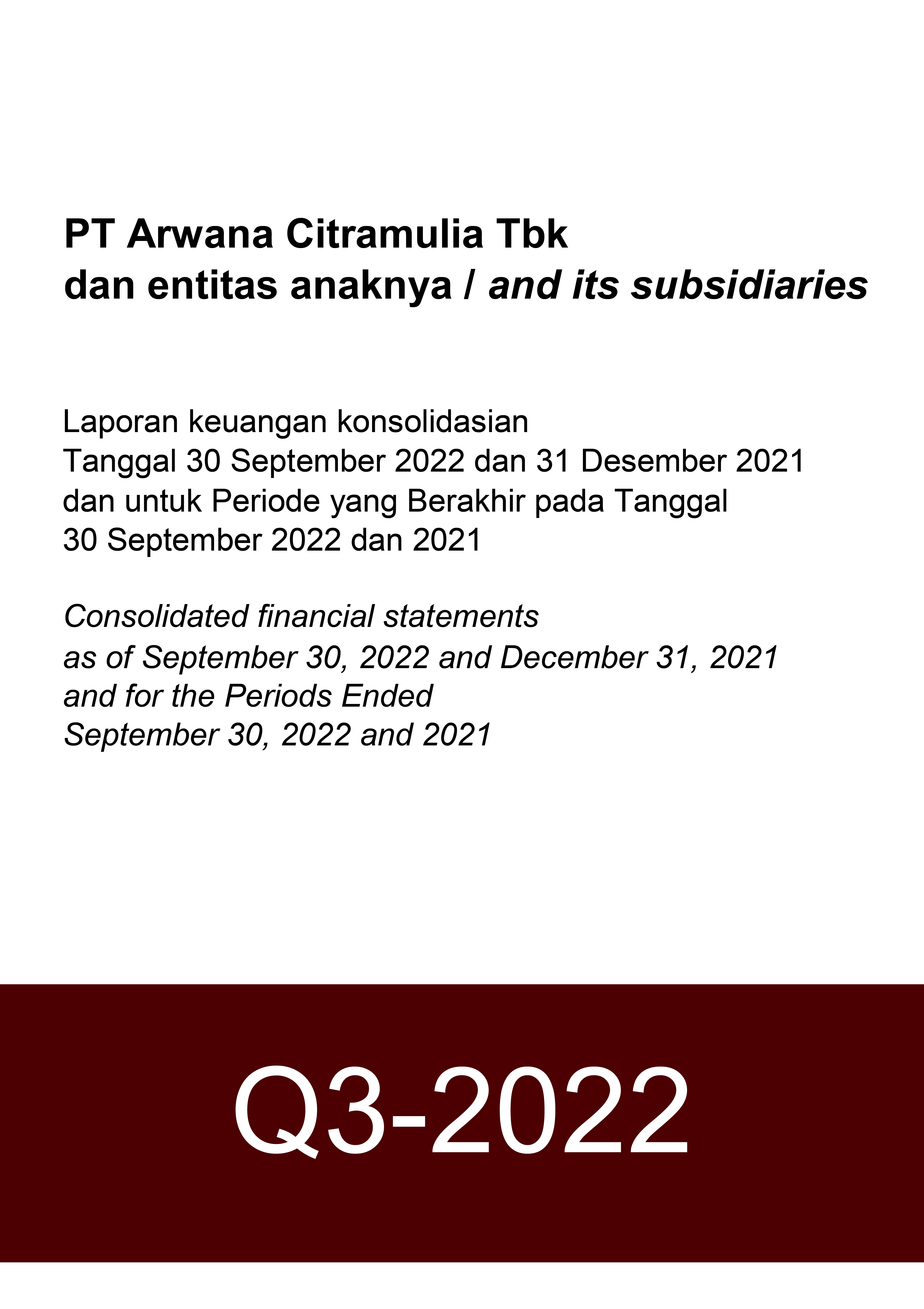 Financial Report 2022-Q3